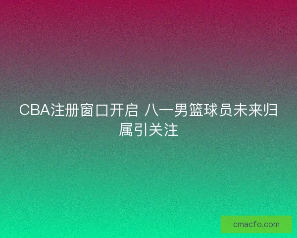 CBA注册窗口开启 八一男篮球员未来归属引关注