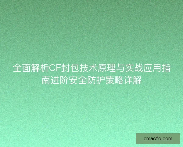 全面解析CF封包技术原理与实战应用指南进阶安全防护策略详解